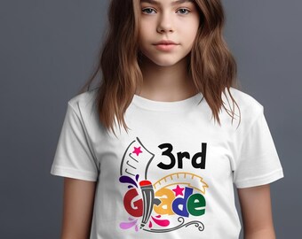 3rd Grade T-Shirt Kids, Third Grade First Day of School Shirt, 3rd Grade Shirt, Back to School 3rd Grade Tshirt, Unisex Third Grade Tee