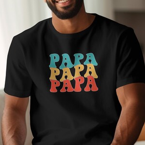 Retro Papa T-Shirt, Gift For Grandpa Shirt, Fathers Day Tee, Best Papa Ever Tee, Pops T-Shirt, Gift For Daddy, Best Dad T-Shirt