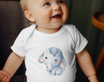 Baby Elephant Toddler Shirt - Onesie, Cute Baby Bodysuit, Perfect for Baby Showers Gifts, Made from Ultra Soft Cotton, Adorable Kid's