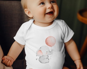 Baby Elephant Onesie, Cute Baby Bodysuit, Perfect for Baby Showers Gifts, Made from Ultra Soft Cotton, Adorable Kid's and Toddler Shirt
