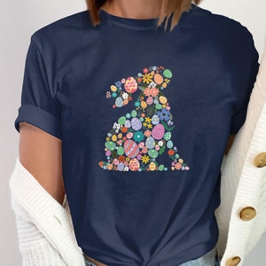 Cute Easter Egg Bunny Sweatshirt Shirt Or Hoodie, Happy Easter Bunny Day Tshirt Retro Gift For Her Matching Tee, Sweatshirt Gift for Mom