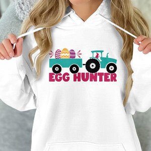 Cute Easter Egg Hunter Sweatshirt Shirt Or Hoodie, Happy Easter Bunny Day Tshirt Retro Gift For Her Matching Tee, Sweatshirt Gift for Mom