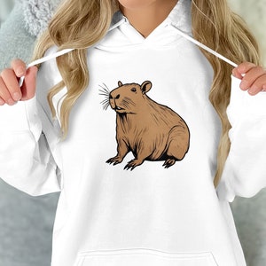 Capybara Crewneck Sweatshirt, Capybara Sweatshirt, Capybara Shirt, Rodent Lover, Cute Animal Clothes, Animal Shirts, Capybara Clothes