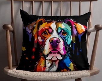 Funda de almohada Bulldog, Funda de almohada Bulldog, Decoración del dormitorio, Almohada de tiro Bulldog, Decoración del hogar amante del Bulldog, Coincidencia de colores Color personalizado SOLAMENTE CUBIERTA