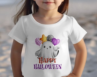 Happy Halloween Ghost Shirt - Onesie, Baby Ghost Bodysuit, First Halloween Onesie Perfect for Baby Showers, New Baby Gifts, Adorable Kid's