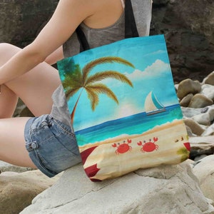 Strandtasche - Oversized Strandtasche mit Schultergurt - Spaß Handtasche Tote für Boot Shopping & Geschenke