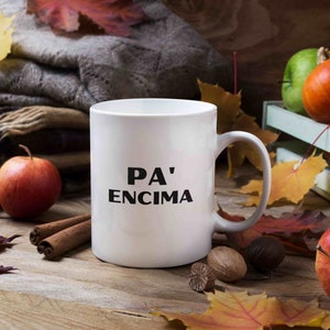 Puerto Rico Mug, Pa&#39; Encima Coffee Ceramic Mug 11oz, Boricua Coffee Gift, Boricua Cup Gift Souvenir Chocolate Mug Office Decor