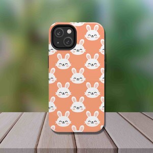 Kawaii Phone Rabbit Case Aesthetic Preppy iPhone 14 iPhone 13 Full Protection Tough Case