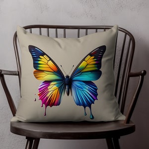 Butterfly Pillow Case, Butterfly Pillowcase, Butterfly Throw Pillow Case, Butterfly Decorative Pillow, Color Match Custom Color, COVER ONLY image 6