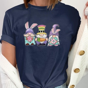 Cute Easter Funny Gnomes Sweatshirt Shirt Or Hoodie, Happy Easter Bunny Day Tshirt Retro Gift For Her Matching Tee, Sweatshirt Gift for Mom