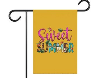 Sweet Summer Banner Porch Garden Flag Yard  Decor Boho Modern Decor Garden Sign Summer Decor Gift for Her and Family