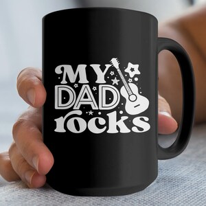 My Dad Rocks Mug, Dad Mugs, Dad Gifts, Daddy Gifts from Daughter, Funny Dad Coffee Mug, Fathers Day Gifts for Dads from Kids