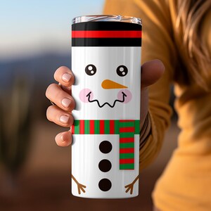 Snowman Stainless Steel 20 oz, Xmas Tumbler With Straw, Christmas And Holiday Gift For Her And Family, Christmas Lovers , Travel Mugs
