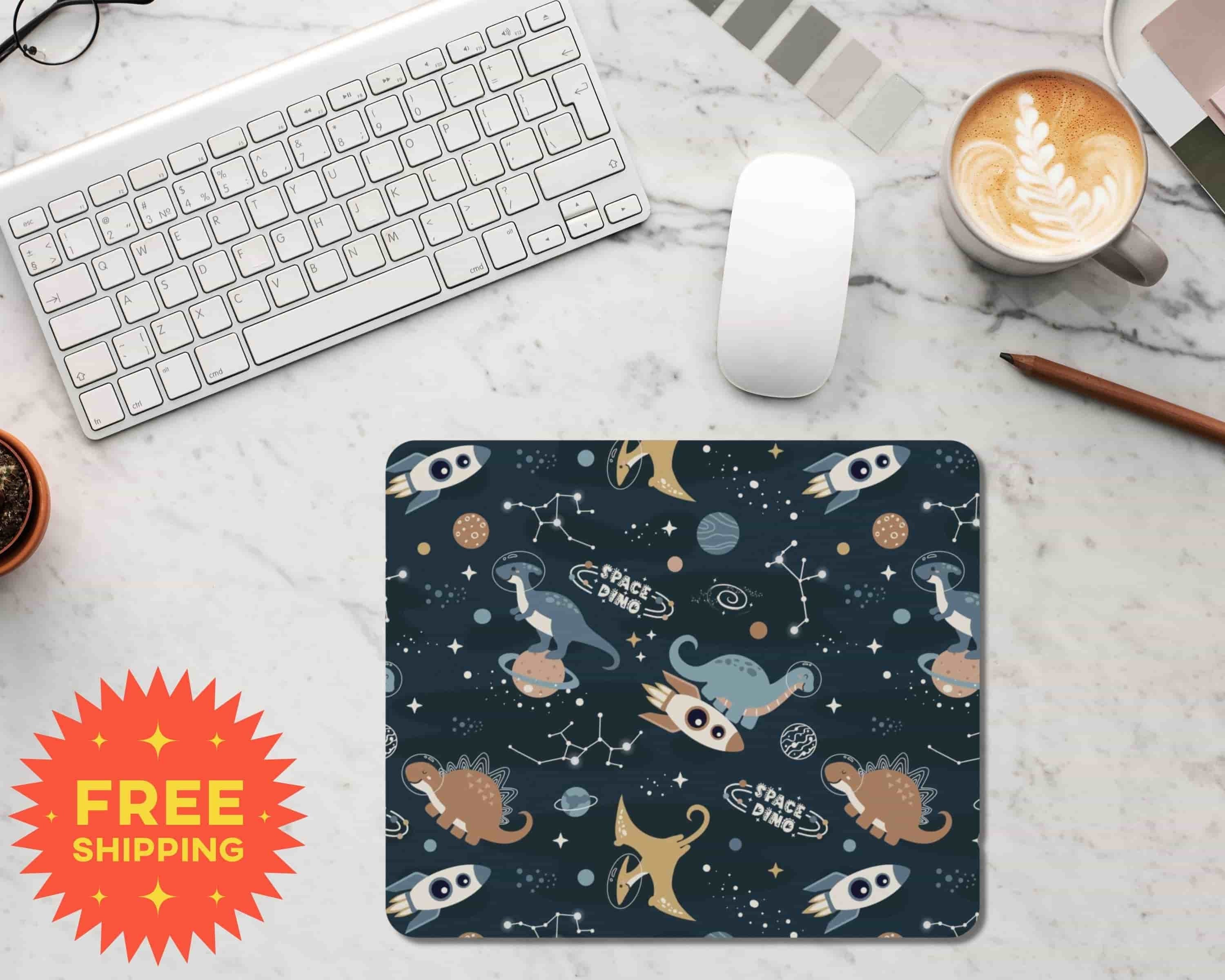 Mouse Pad Space Dino Aesthetic Room Decor Non-slip Mousepad Cute ...