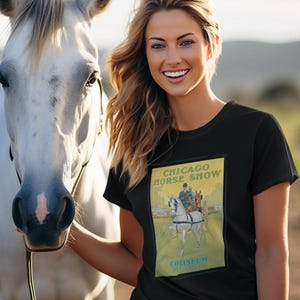 Vintage Horse Show Poster T-shirt #4, Horse Lovers Gift, Equestrian Apparel
