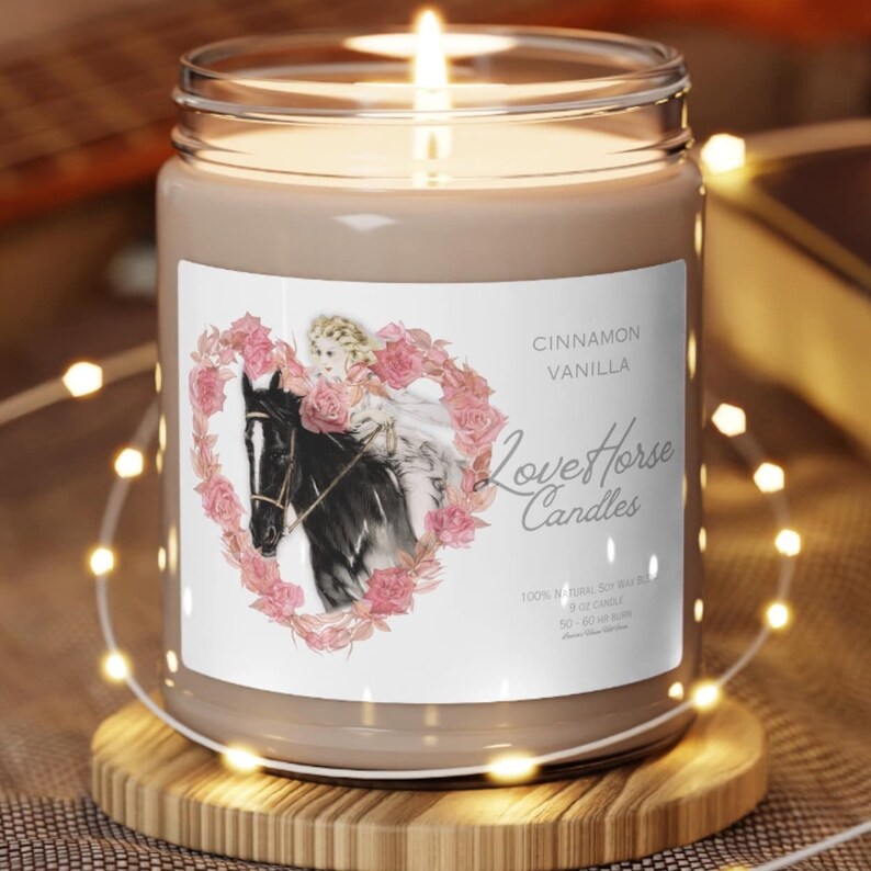 Lovehorse Aromatherapy Soy Candle: Relaxing Scented Candle for Horse ...