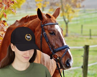 Embroidered Equestrian Horse Hat, Horse Lover Gift