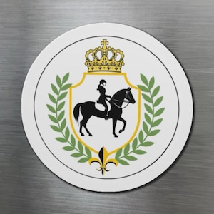 Equestrian Car Magnet: Horse & Rider Trailer Decor