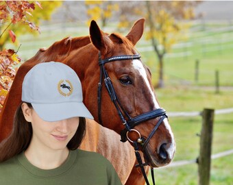 Embroidered Equestrian Horse Hat, Horse Lover Gift