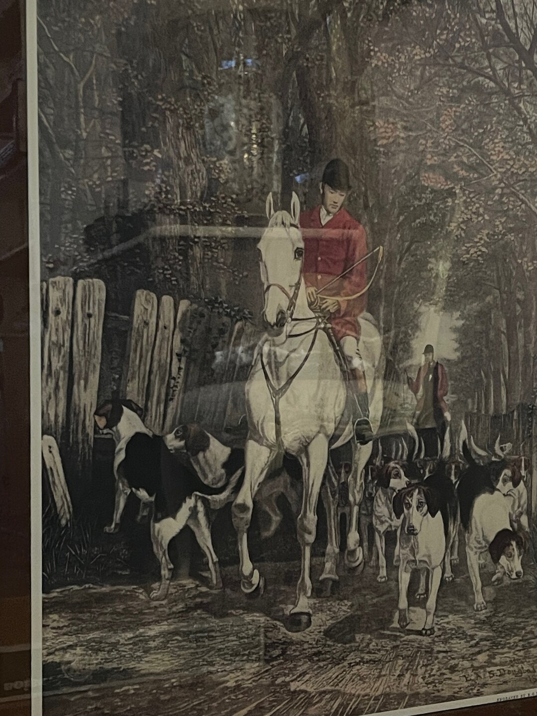Pair of Vintage Equestrian Hunt Prints - Etsy