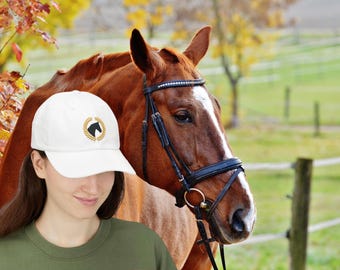 Embroidered Equestrian Horse Hat, Horse Lover Gift
