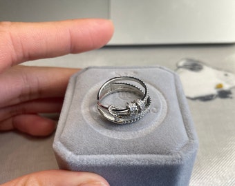 925 Silver Spinning Ring, Fidget Jewelry for Anxiety Relief