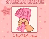 SIMP BUCKS Emote β Funny Pink Money Twitch Emote PNG for Streamers & Discord