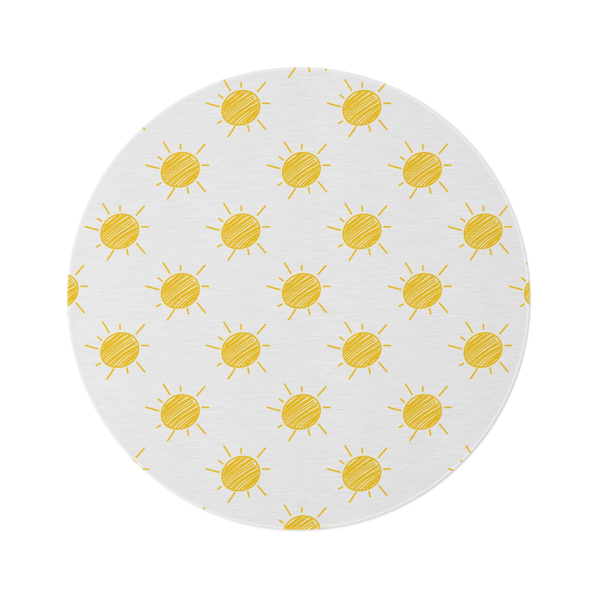Sunshine Round Rug – Polyester Chenille Nursery Decor - Etsy