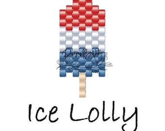 Patrón de cuentas de helado, patrón de puntada de ladrillo, accesorios de joyería con cuentas, descarga digital en PDF