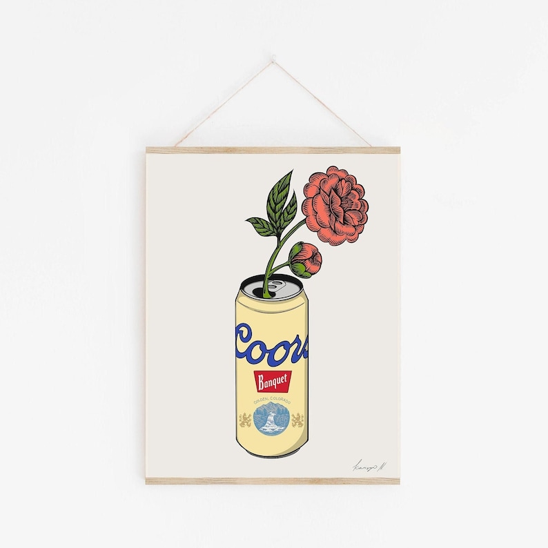 Coors Banquet Art Print Coors Poster, Retro Wall Art, Vintage Beer