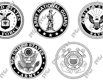 BUNDLE Military Logo & Flag Bundle | svg, jpg, png Crafting Images