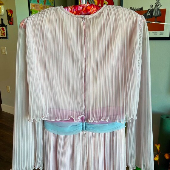 Vintage 70s Miss Elliette Pleated Dress Size S - image 5