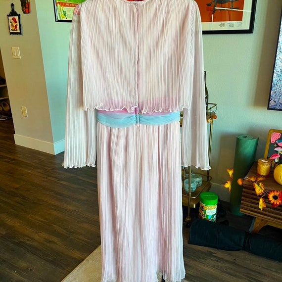 Vintage 70s Miss Elliette Pleated Dress Size S - image 4