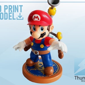 Super Mario Sunshine - 3D Printable Statue - Thunder Workshop