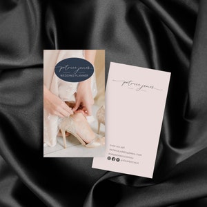 Hochzeitsplanung Visitenkarte, Fotografie Visitenkarte, Digitale Visitenkarte, Hochzeitsplaner, Visitenkartenvorlage, bearbeitbar BC005