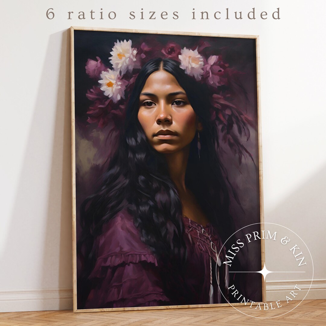 Printable Bohemian Portrait | Ai-generated Printable Vintage Art ...