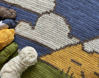 Mighty Mountain Mat - Tapestry Crochet Pattern