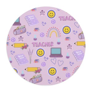 Lavender Mouse Pad, Desk Decor for Teachers, Purple Floral Office Accessories, Gift for Coworker, Cute Mousepad, Work from Home, Computer