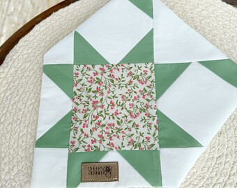 Patchwork vintage étoiles vertes