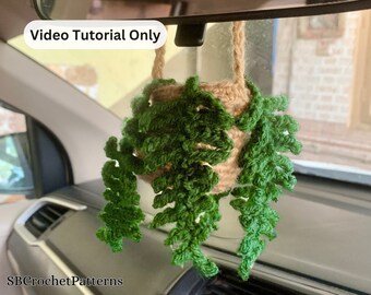 Crochet Hanging Fern Plant Pattern, VIDEO TUTORIAL ONLY