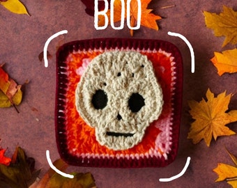 Granny Scare Coaster: Granny Square Crochet Pattern