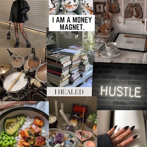 Aesthetic Vision Board | Monthly Vision Board | Goal Board |