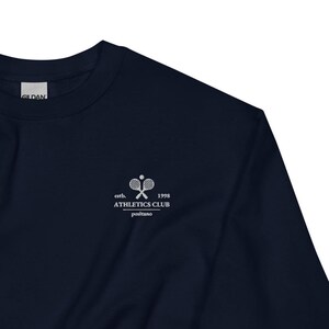 Positano Athletics Club | Embroidered Unisex Sweatshirt Old Money Preppy Sweatshirt Athleisure Italy Sweatshirt Italian Sweatshirt