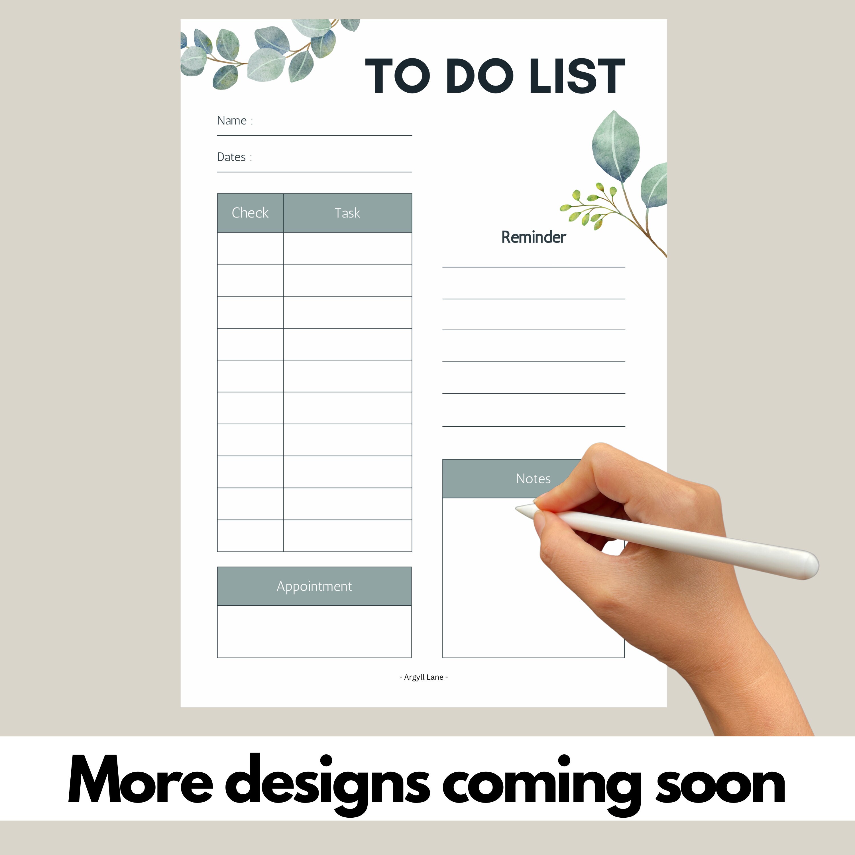 To Do List Printable Simple Tasks List Template Productivity Planner A4 ...
