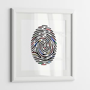Forensic Fingerprint Typography Wall Art Printable Crime Science Poster ...