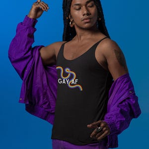 Gay AF Unisex Jersey Tank
