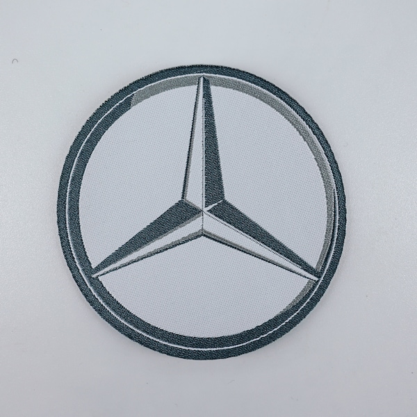 Aufnäher zum Aufbügeln, besticktes Mercedes-Benz-Schild, hitzeklebender Schild-Aufnäher