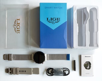 LIGE ecg + ppg Bluetooth Call Smart Watch Men 2023 - Customized Waterproof Sports Bracelet, NFC, Face Men SmartWatch for IOS Android