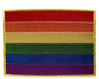 PATCH Rainbow Flag Patch Iron On People of Color LGBT pride identity