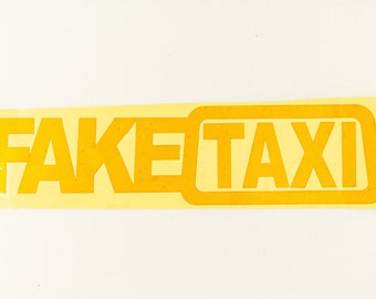 Autocollants en vinyle avec logo FAKE TAXI, emblème, réglage automatique de haute qualité
